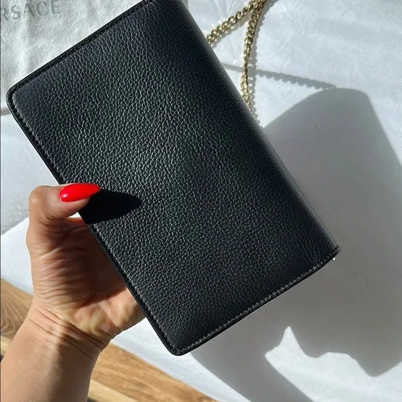 Versace Black Leather Chain Bag - Picture 2 of 6